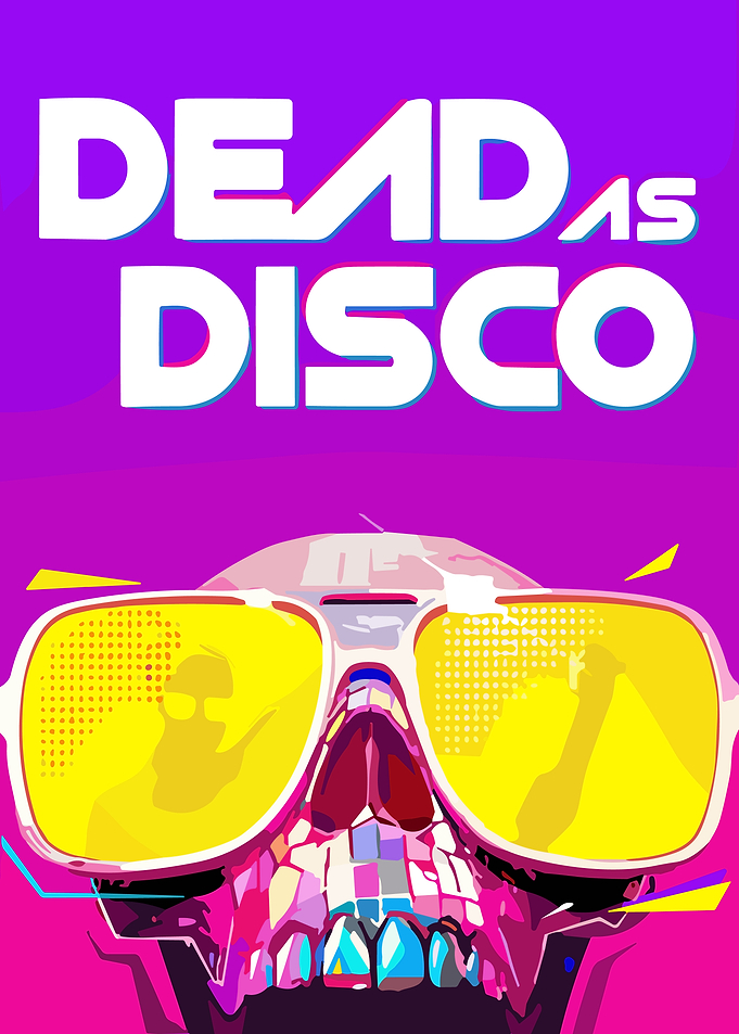 Dead as Disco Skull Poster