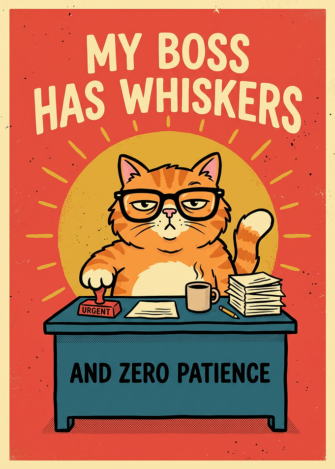 My Boss Has Whiskers Poster