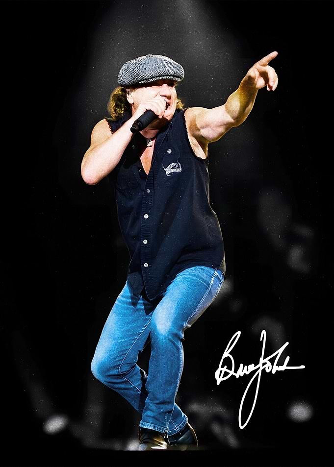 Brian Johnson ACDC Concert Portrait