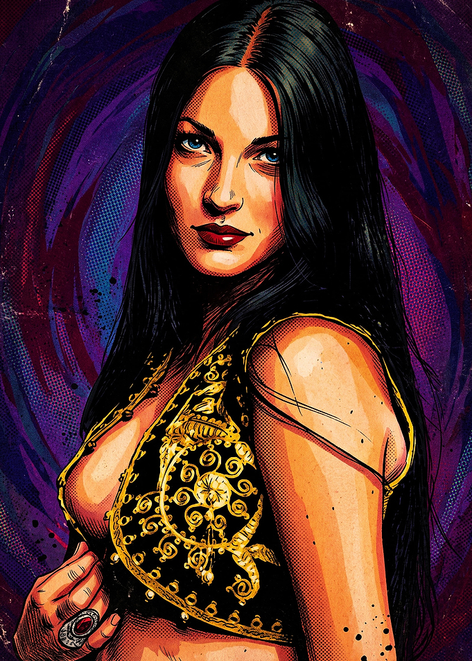 Megan Fox Comic Style Portrait