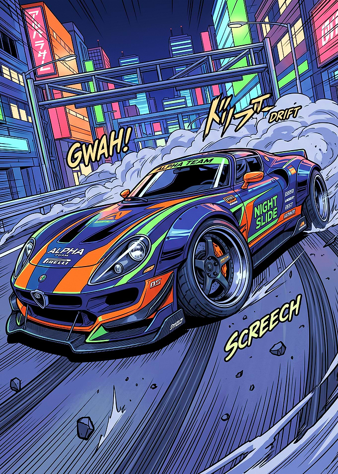 Cyberpunk Drift Car Street Racing