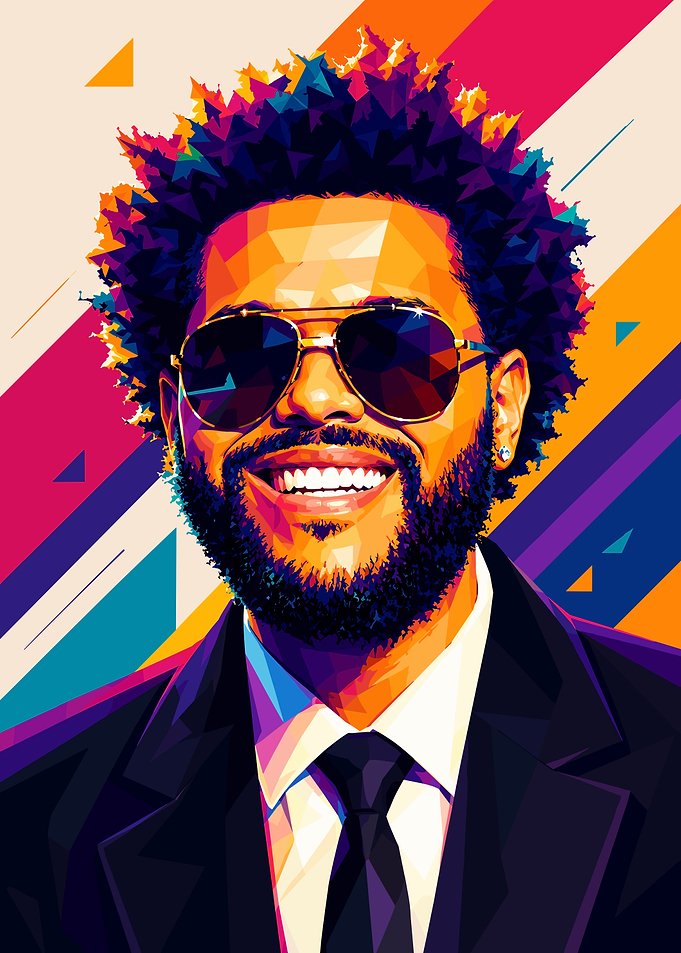 The Weeknd Low Poly Pop Art