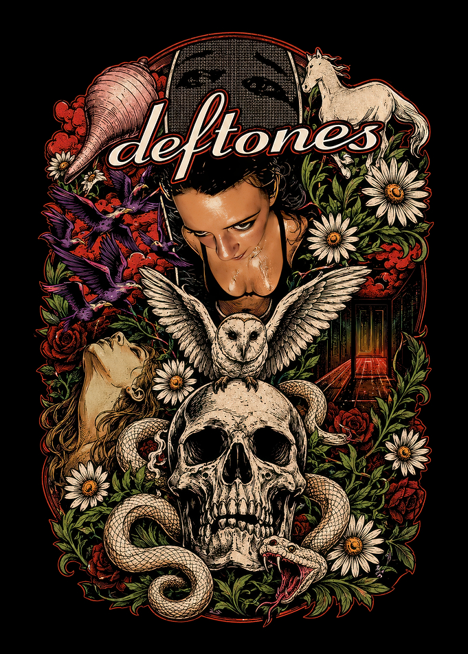 Deftones Band Graphic Art Illustration