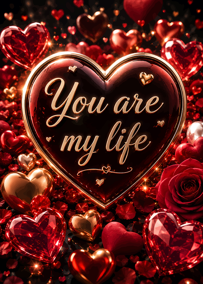 You Are My Life Heart Art