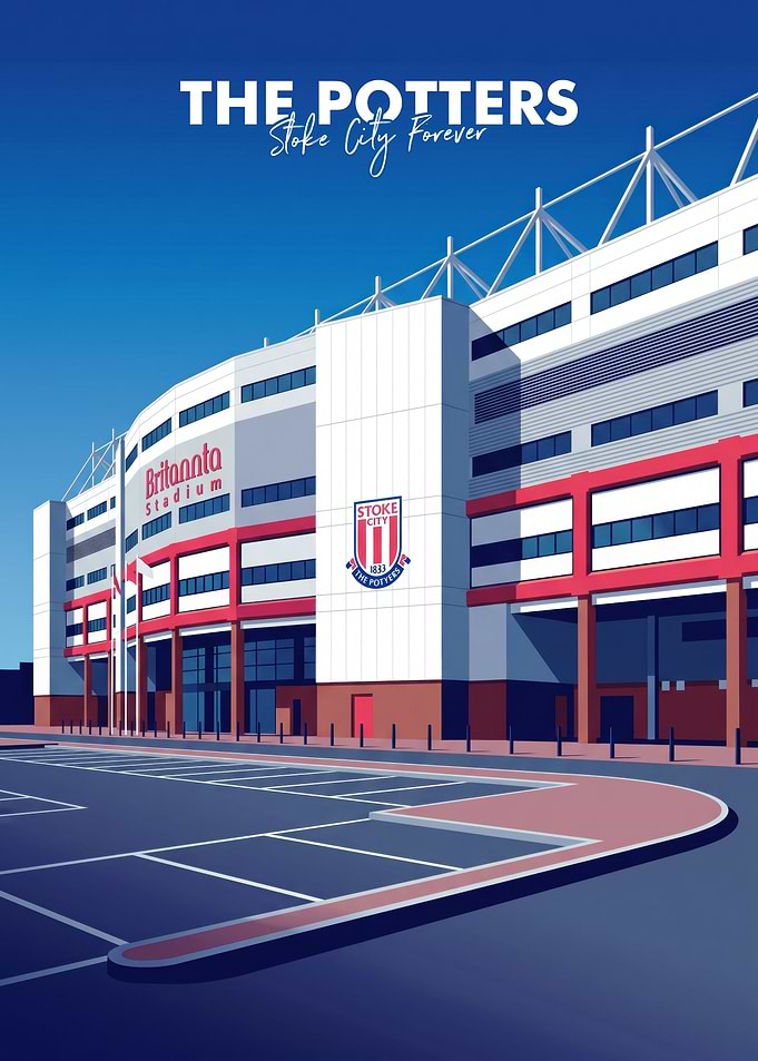 Stoke City Britannia Stadium Poster