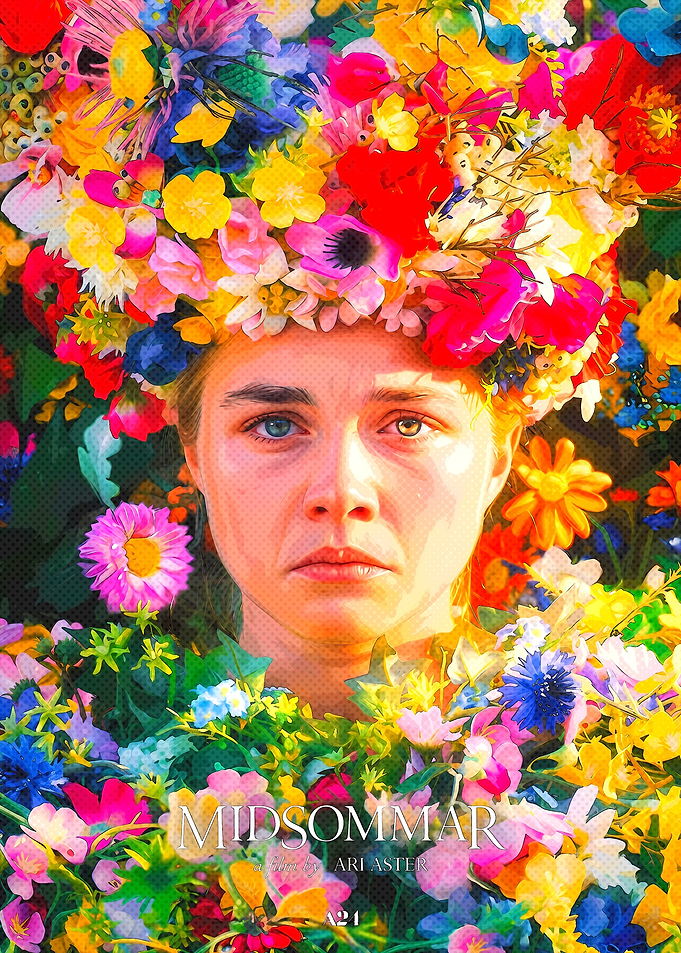 Midsommar Movie Poster with Floral Crown