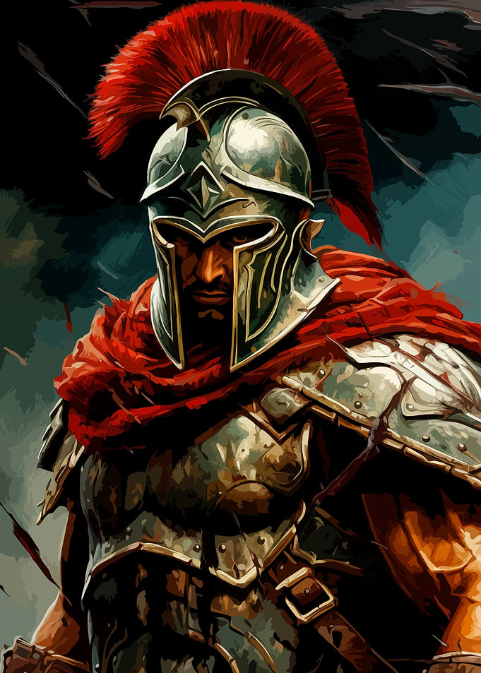 Spartan Warrior in Battle Armor
