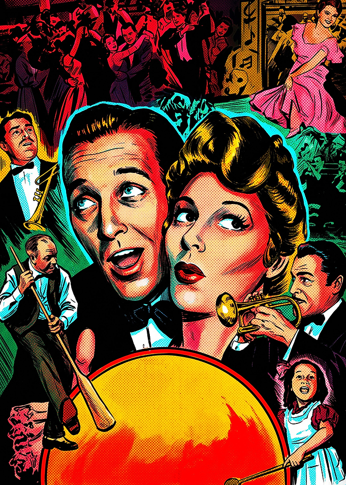 Vintage Jazz Band Pop Art Collage