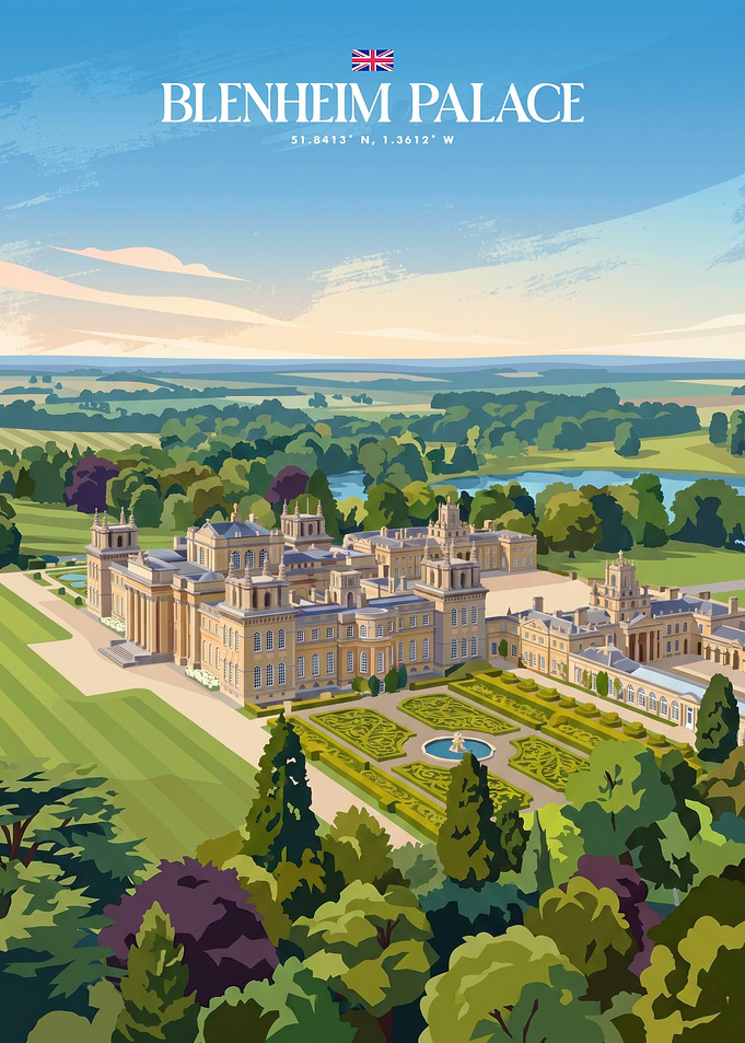 Blenheim Palace Travel Poster