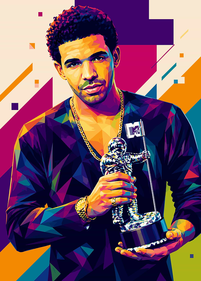 Drake Pop Art Portrait with VMA
