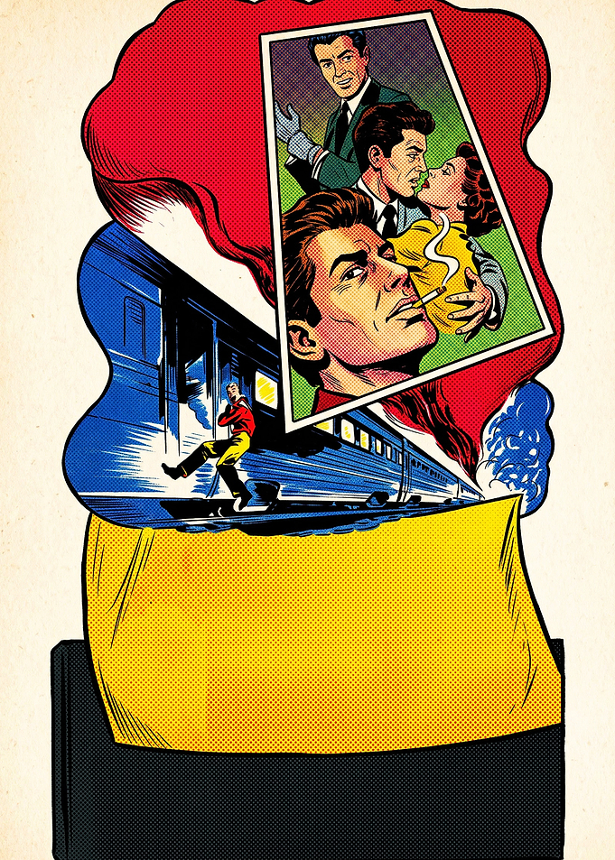 Vintage Comic Book Style Collage
