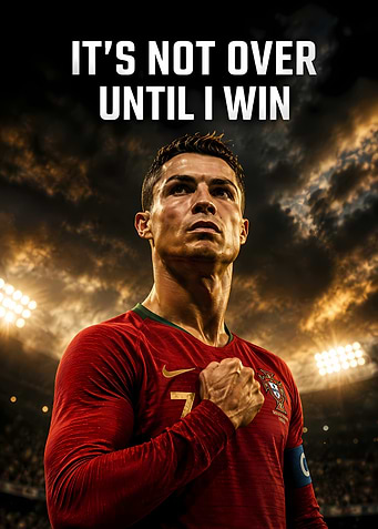 Cristiano Ronaldo Inspirational Soccer Poster
