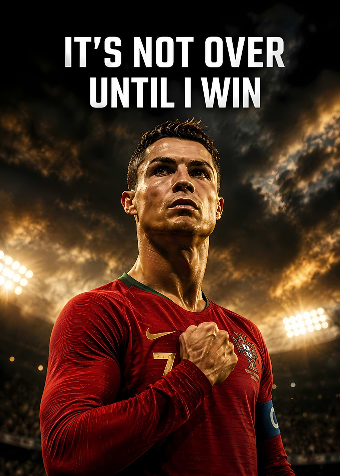 Cristiano Ronaldo Inspirational Soccer Poster