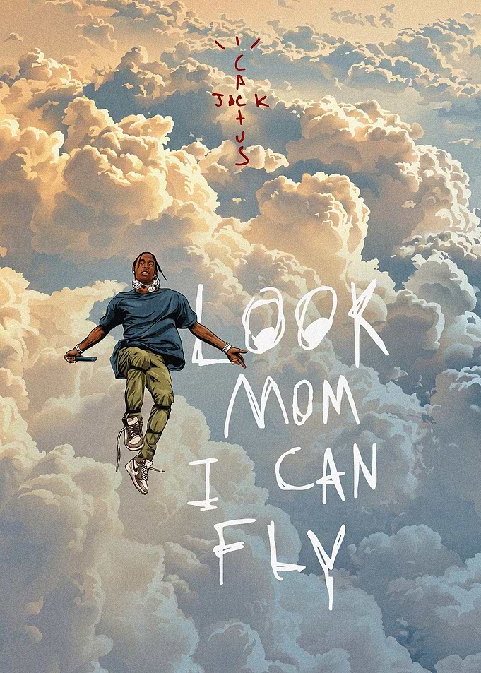 Travis Scott Album Illustration Poster