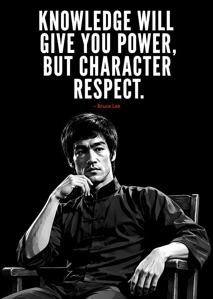 Bruce Lee Inspirational Quote Poster