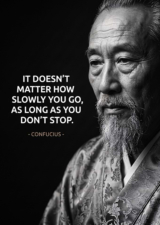 Confucius Inspirational Quote Portrait