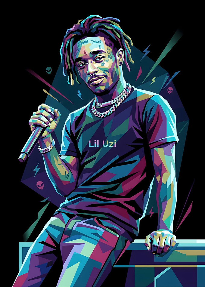 Lil Uzi Vert Pop Art Portrait