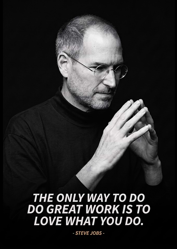 Steve Jobs Inspirational Quote Poster
