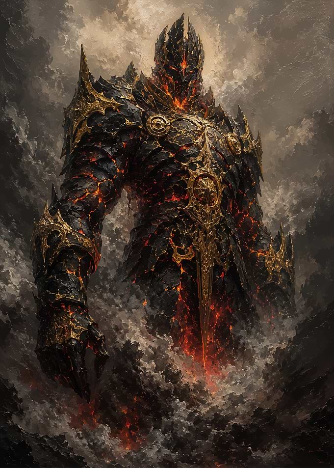 Colossal Lava Knight Warrior