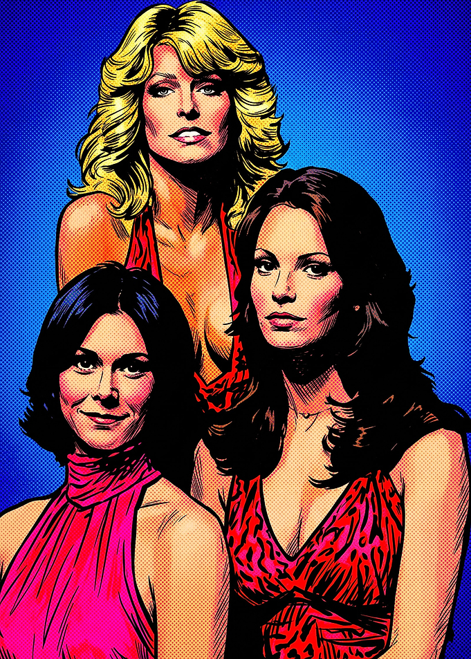Charlie's Angels Pop Art Illustration