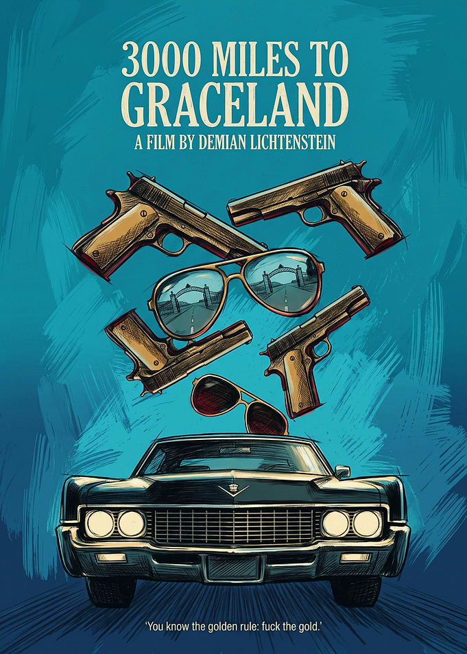 3000 Miles To Graceland Movie Crime Vintage Art