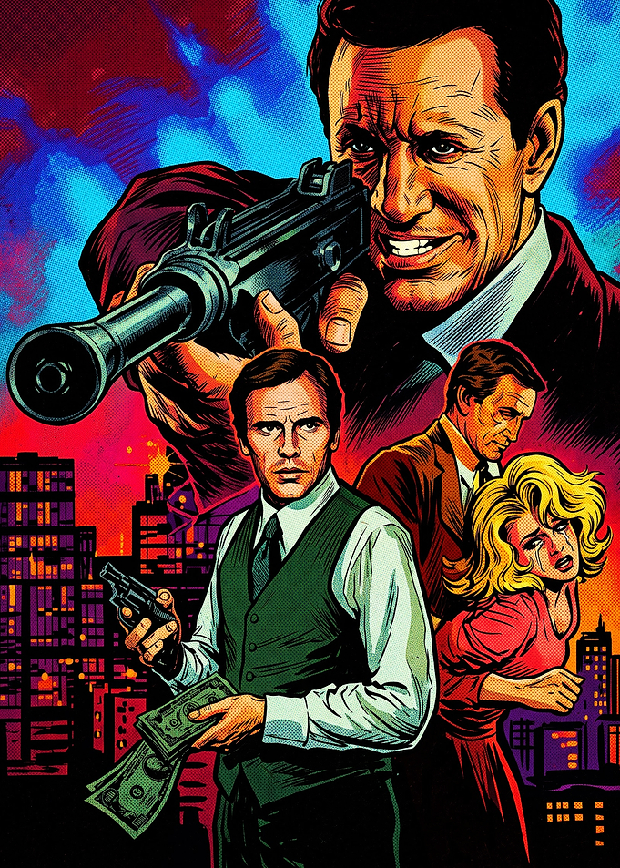 Retro Noir Crime Thriller Poster