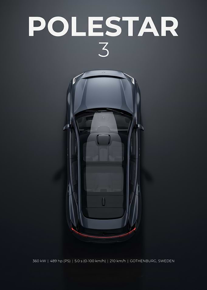 Polestar 3 Top-Down View Poster