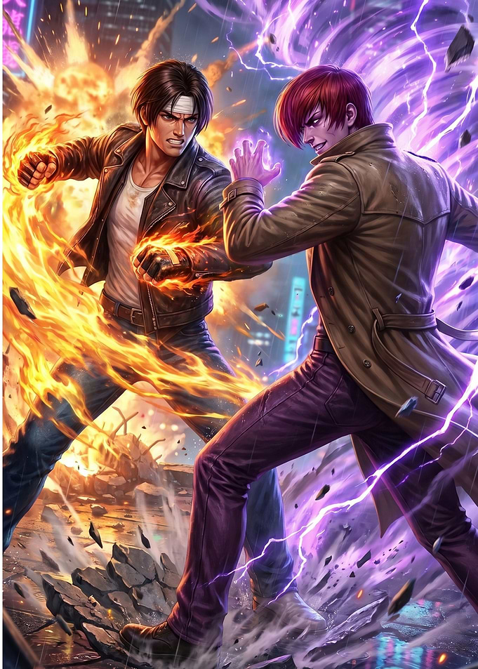 Kyo Kusanagi vs Iori Yagami Battle