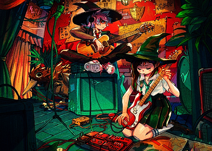 Witch Musicians Playing in Studio