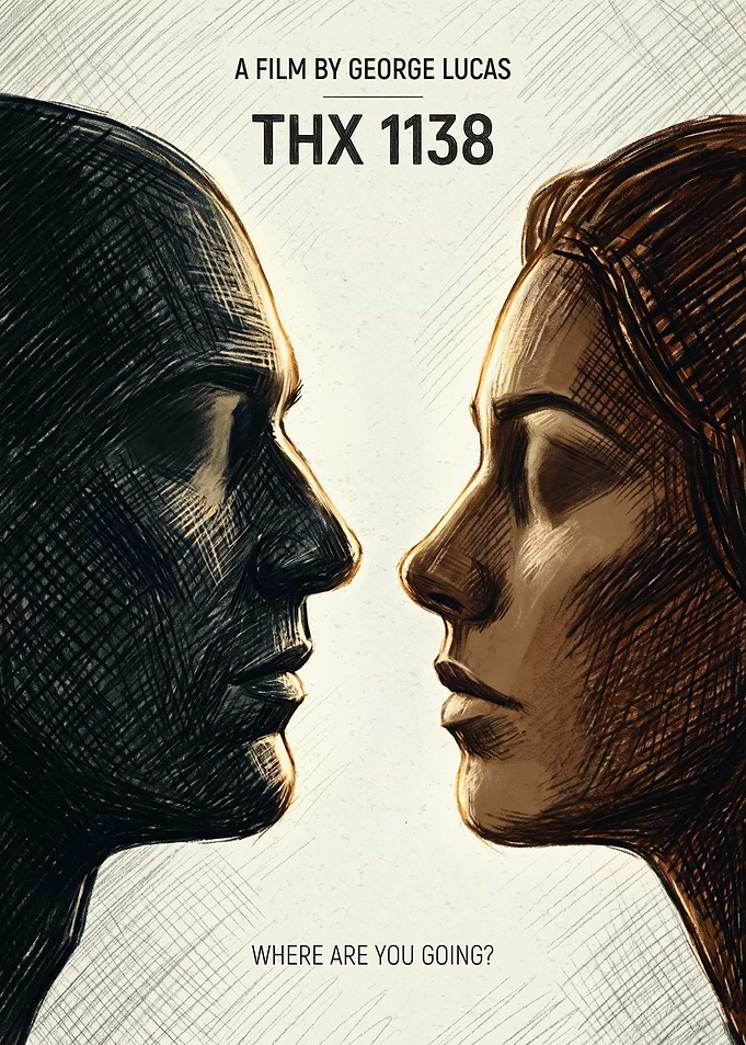 THX 1138 Movie Sci Fi Classic Minimalist Print