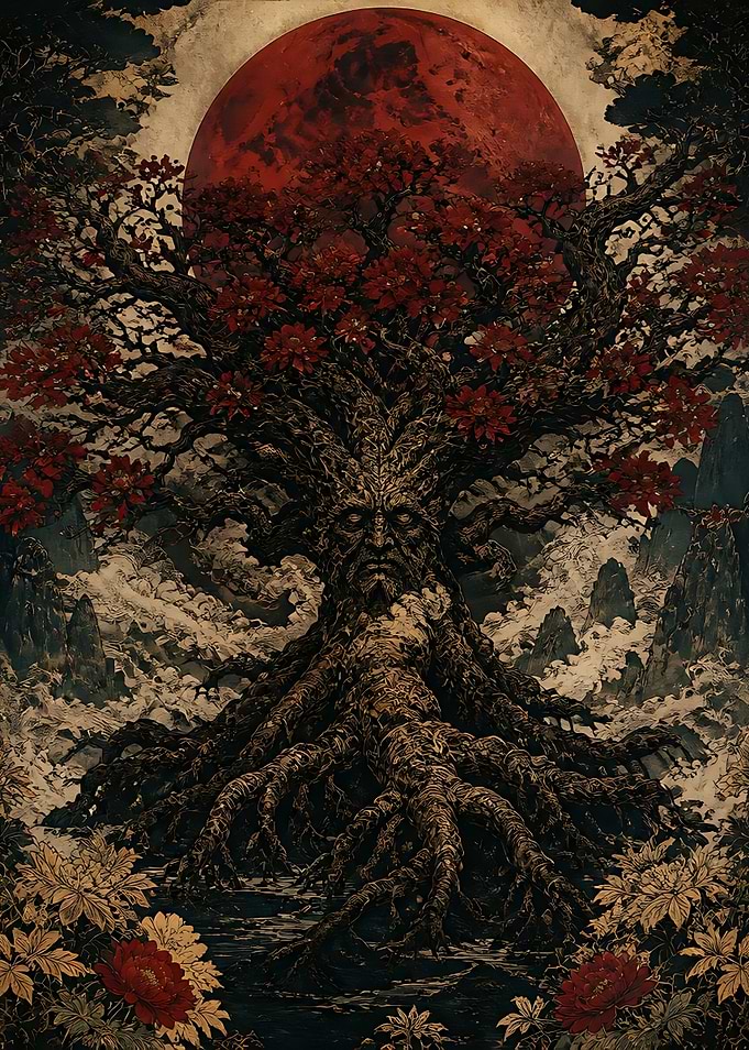 Ancient Ent Under Red Moon