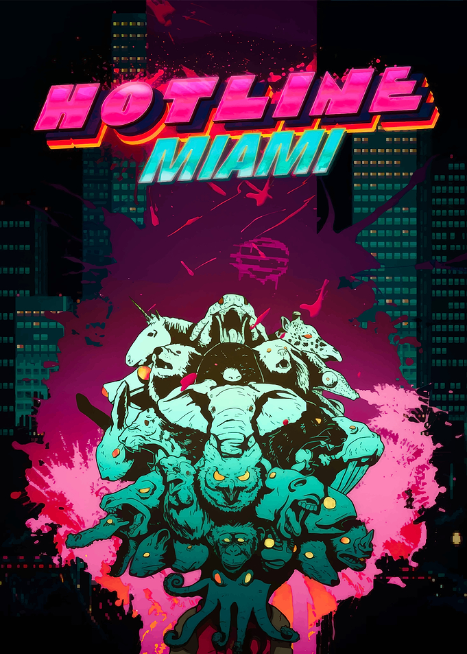 Hotline Miami Animal Masks Poster
