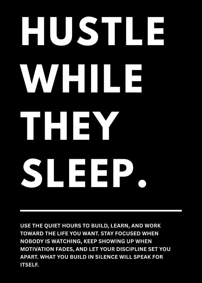 Hustle While They Sleep - Motivational Poster
