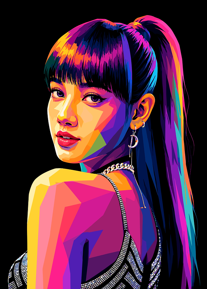 Lisa Blackpink WPAP Pop Art Portrait