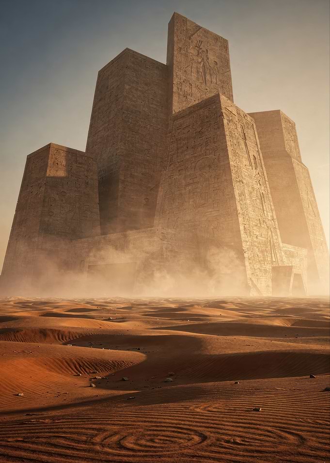 Ancient Monument in Desert Sands