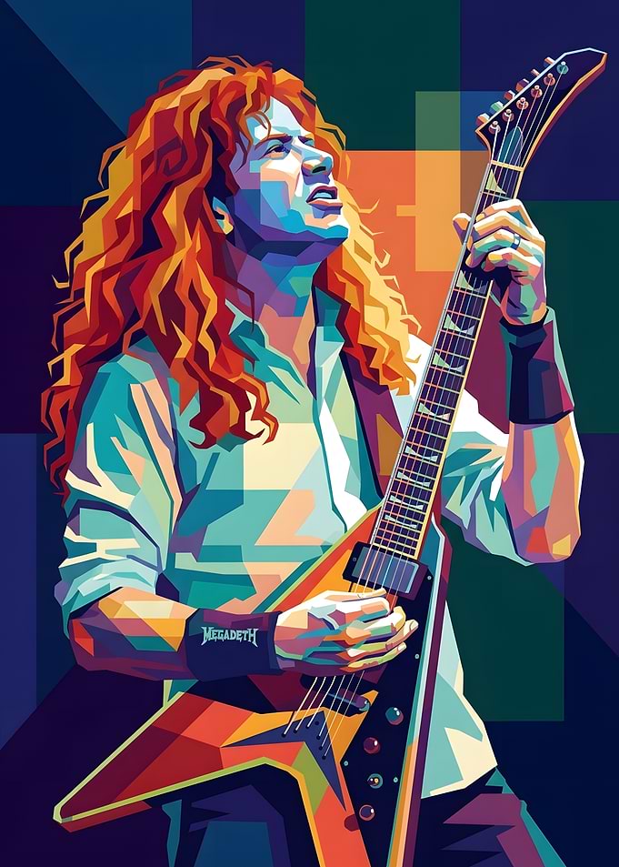 Dave Mustaine Pop Art Portrait