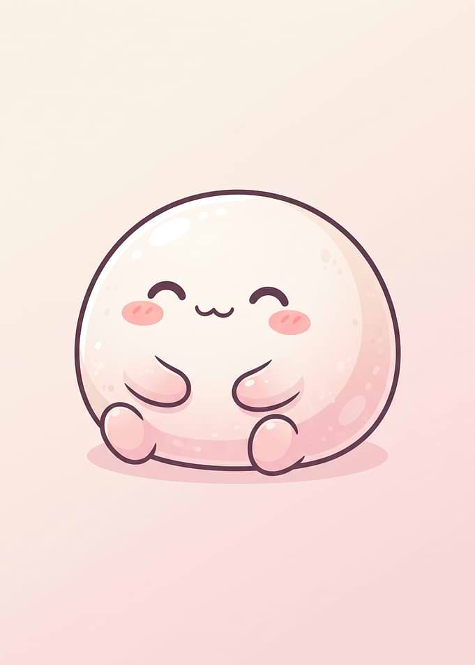 Cute Kawaii Mochi Character