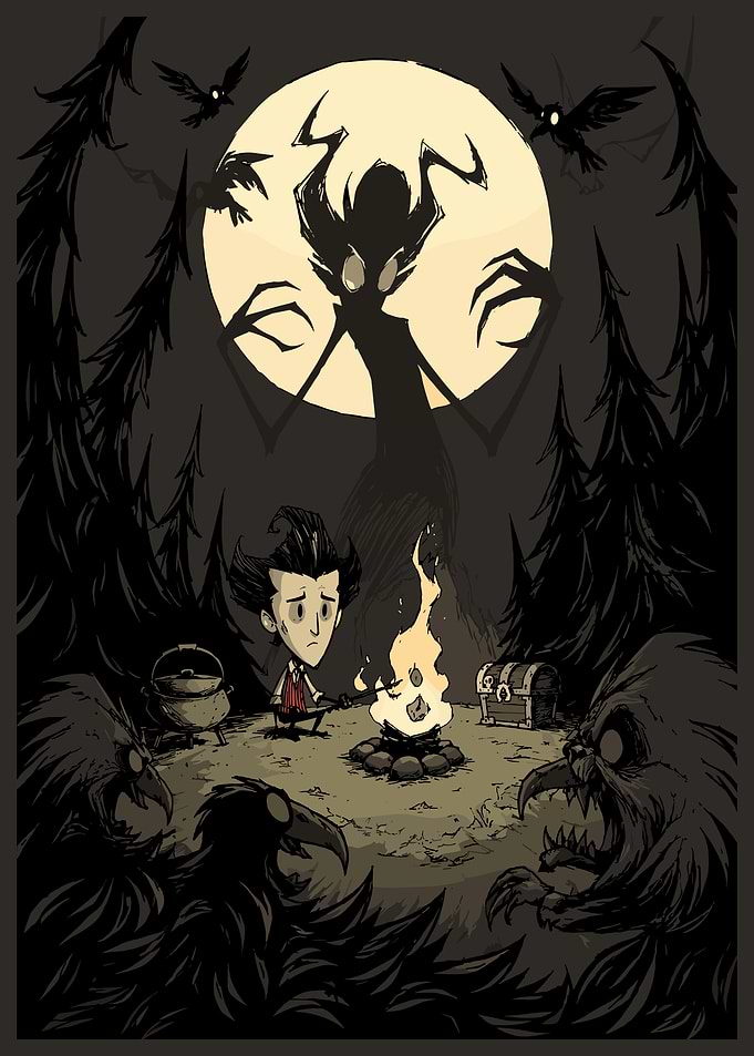Wilson at Campfire in Don't Starve