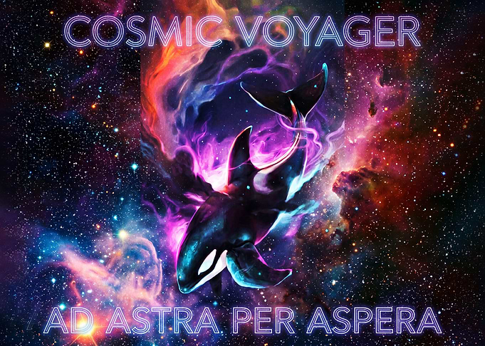 Cosmic Voyager Orca Space Art