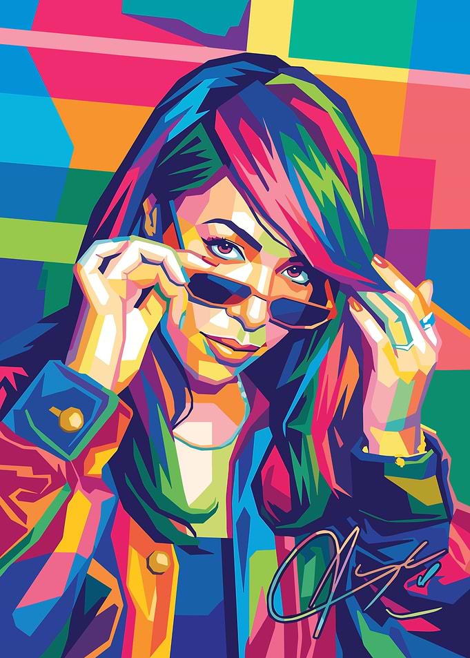 Pop Art Portrait of Aaliyah