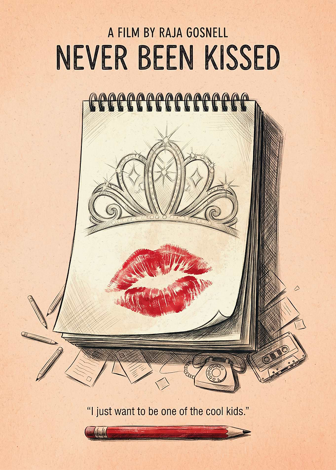 Never Been Kissed Movie Romantic Comedy Poster