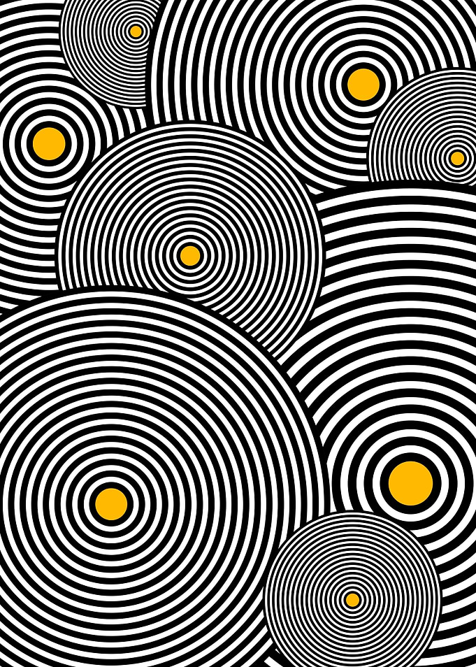 Abstract Concentric Circles Pattern