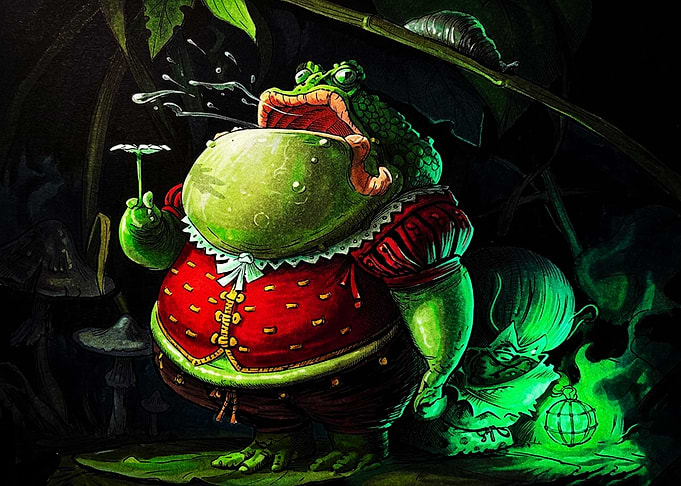 Anthropomorphic Frog Noble in Forest