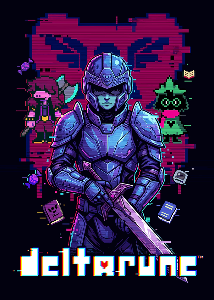 Deltarune Pixel Art Knight Poster