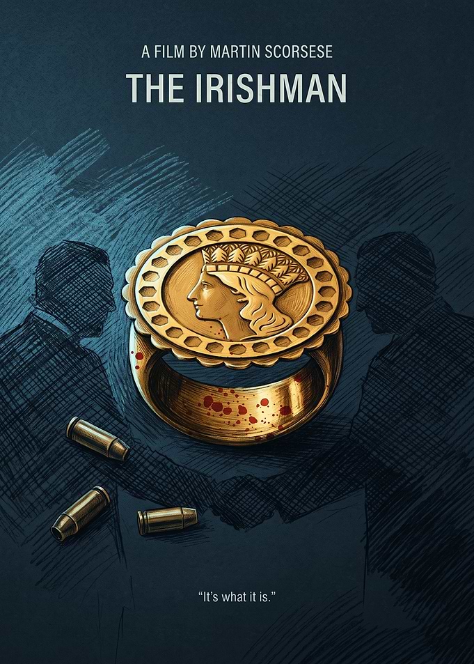 The Irishman Movie Crime Drama Vintage Art