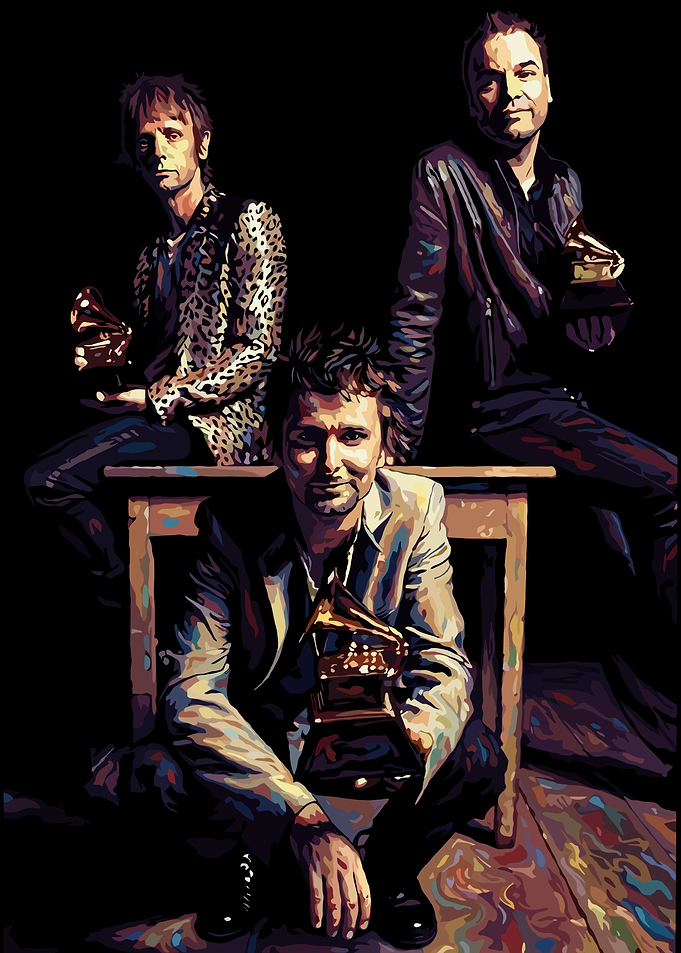 Muse Band Members with Grammy Awards