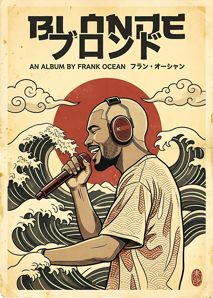 Frank Ocean Blonde Japanese Poster