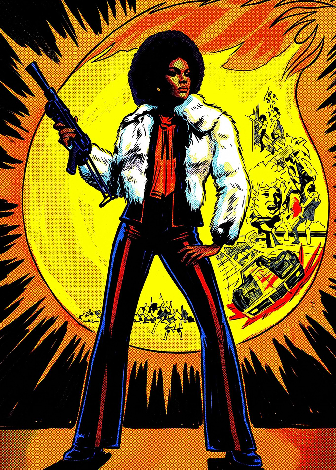 Foxy Brown Blaxploitation Retro Poster