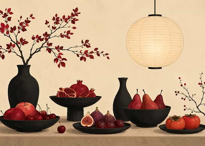 Still Life with Fruit and Vases
