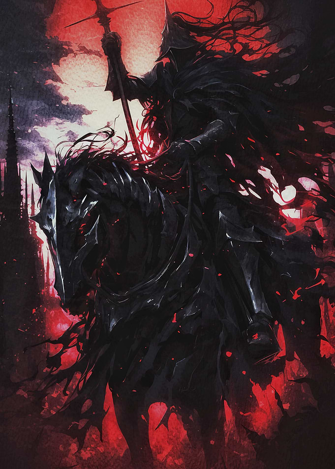 Dark Knight on Horseback